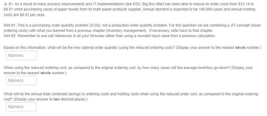 JL.81 As a result of many process improvements