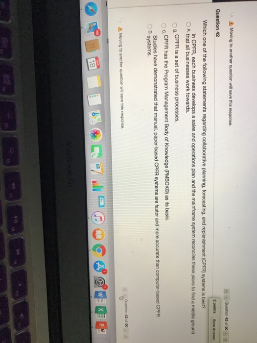 -> Moving to another question will save this