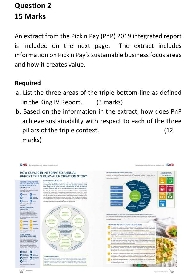 pls give the answer for B 15 Marks An extract