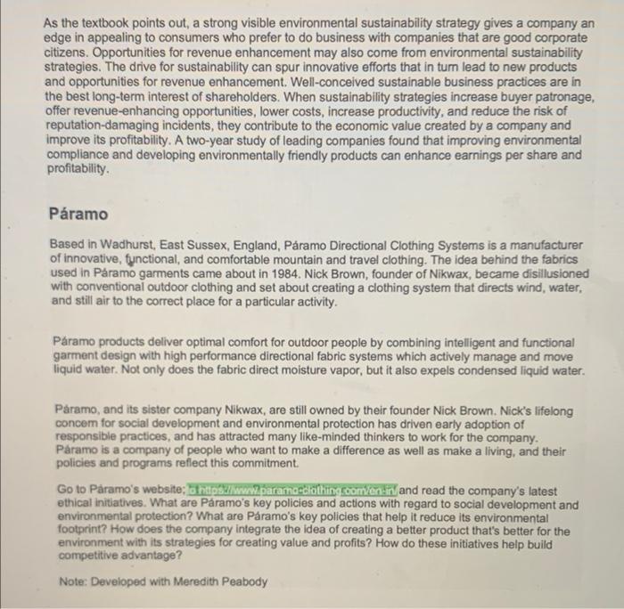 As the textbook points out, a strong visible