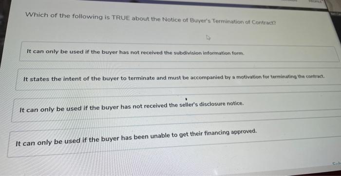 Which of the following is TRUE about the Notice