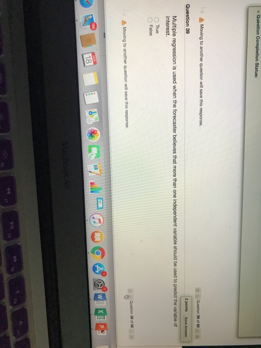 -> Moving to another question will save this