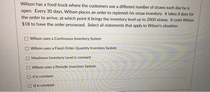 Which of the following are not assumptions of the