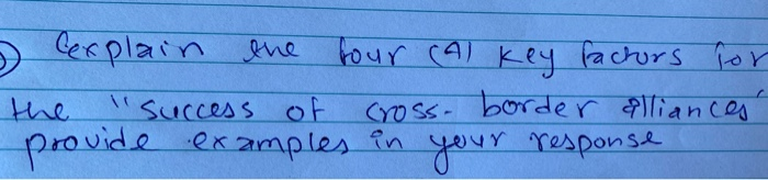 Cexplain the four (Al key factors for "success of