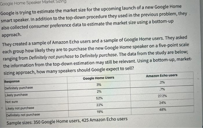 please include the math to find answer Google