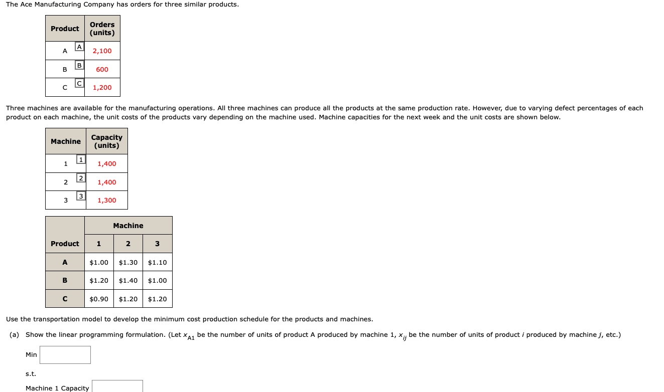 The Ace Manufacturing Company has orders for