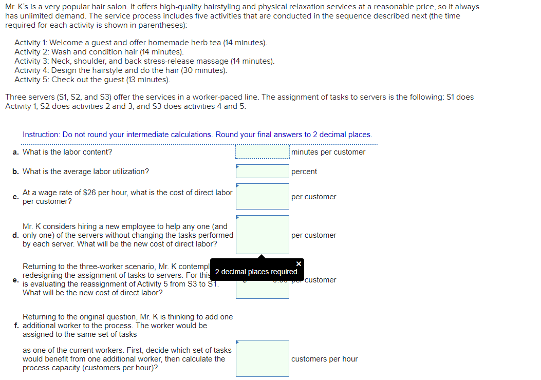 Mr. K's is a very popular hair salon. It offers