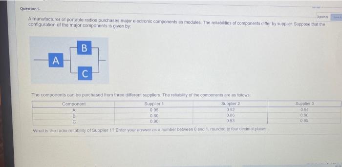 Questions points A manufacturer of portable