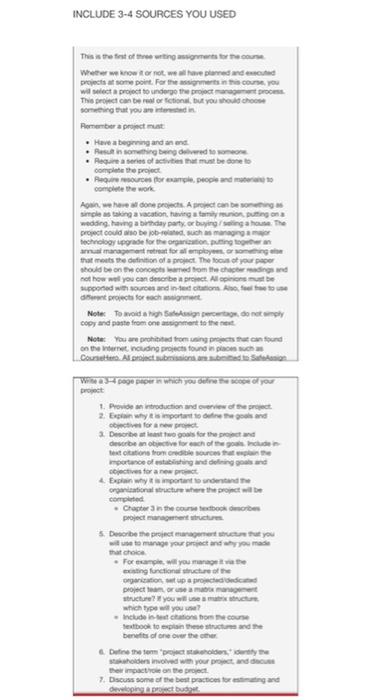 PLEASE HELP INCLUDE 3-4 SOURCES YOU USED This is