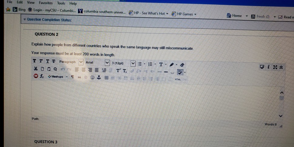 File Edit View Favorites Tools Help Bing Login -