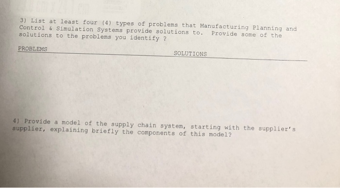 answer both questions 3) List at least four (4)