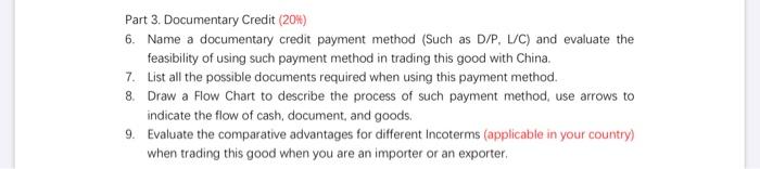 Part 3. Documentary Credit (204) 6. Name a