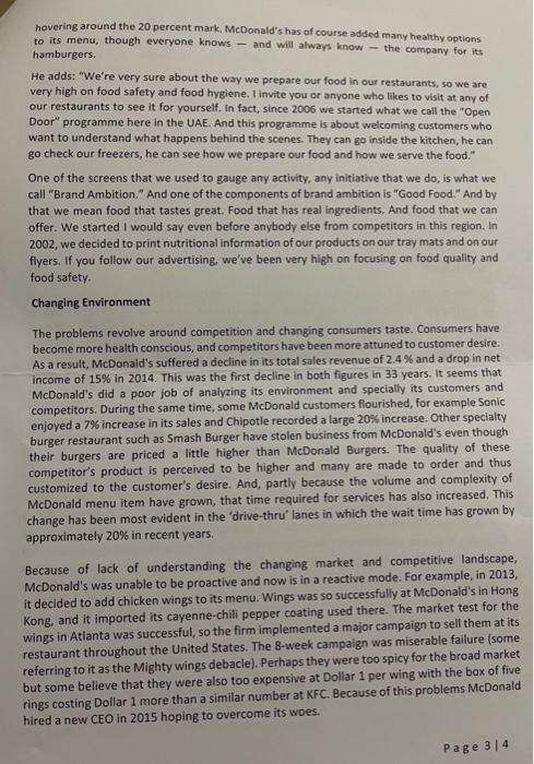 From the given casestudy determine/identify the