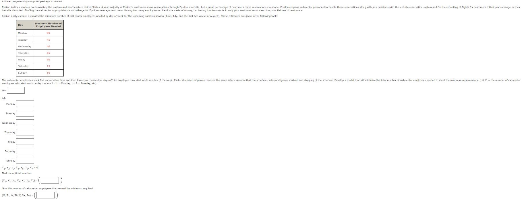 Find the optimal solution.