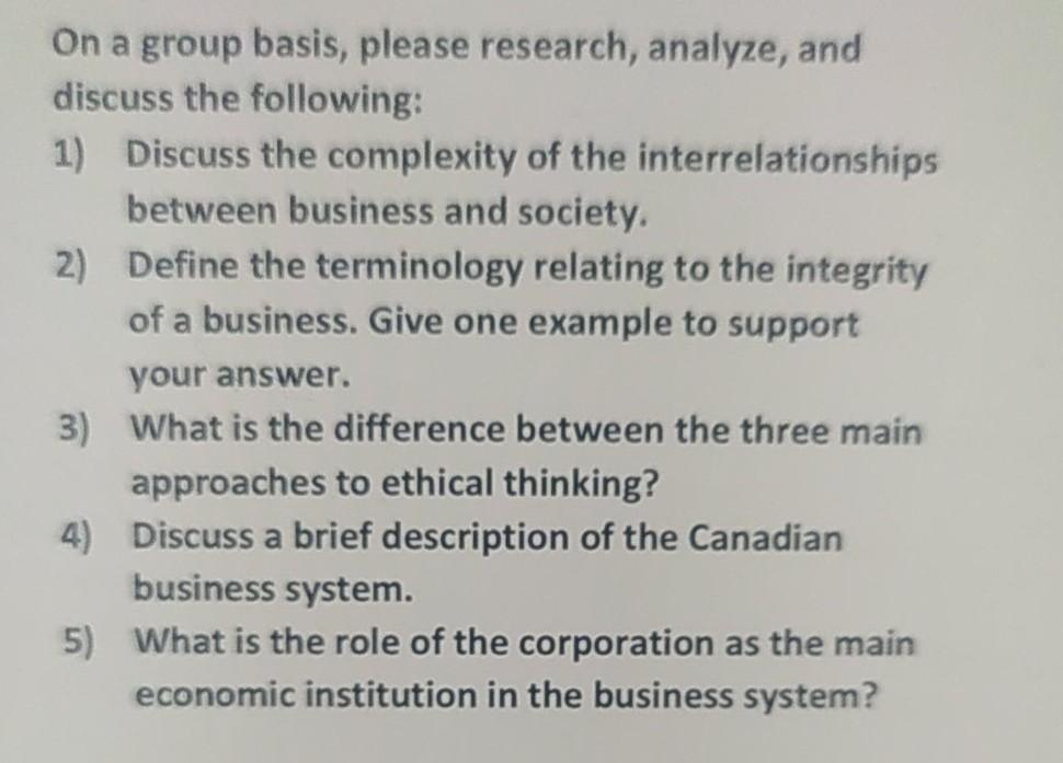 please help me asap On a group basis, please