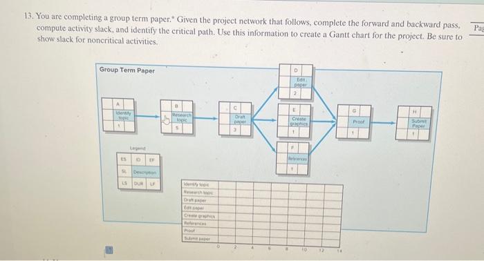 13. You are completing a group term paper." Given