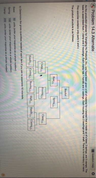 Problem 14.3 Alternate E Question Help As the