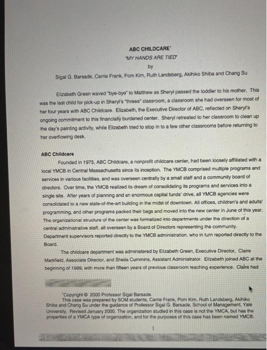 Read the case study ABC Childcare, present and