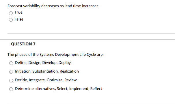 Forecast variability decreases as lead time