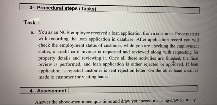 is this solution right? 3- Procedural steps