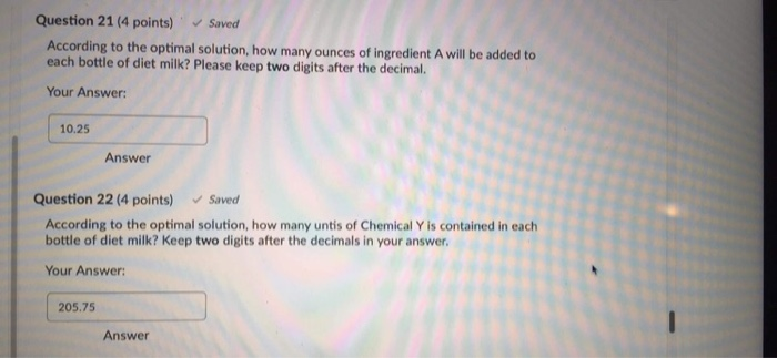Question 21 (4 points) Saved According to the