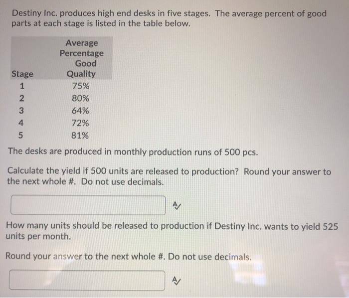 Destiny Inc. produces high end desks in five