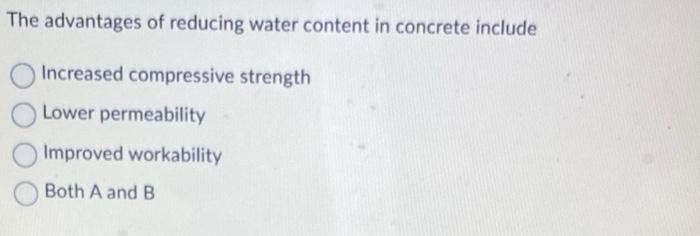 The advantages of reducing water content in