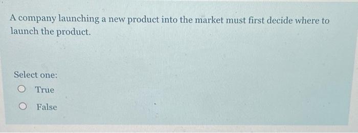 A company launching a new product into the market