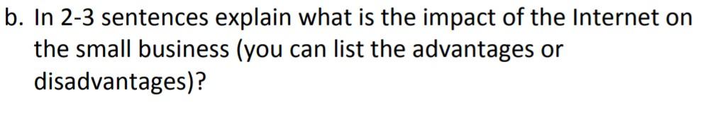 b. In 2-3 sentences explain what is the impact of