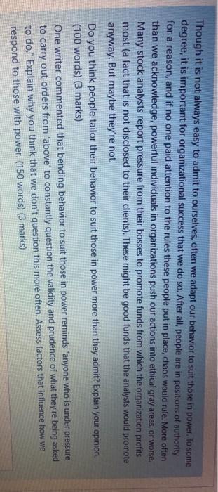 Though it is not always easy to admit to