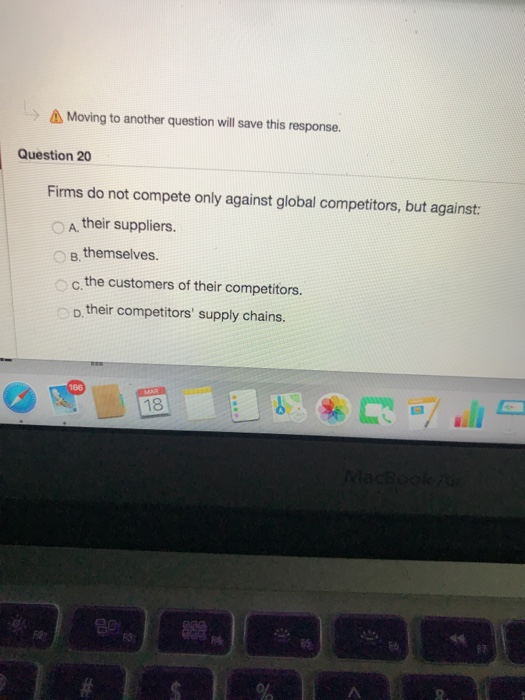 -> Moving to another question will save this