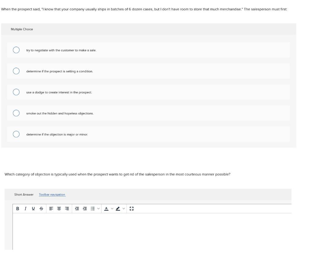 Then the prospect said, "I know that your company