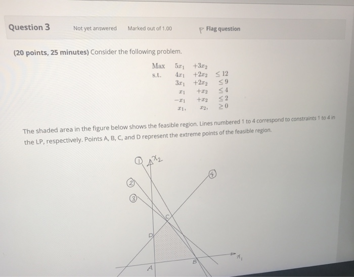 Question 3 Not yet answered Marked out of 1.00
