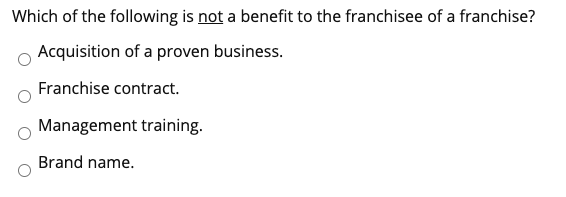 Which of the following is not a benefit to the