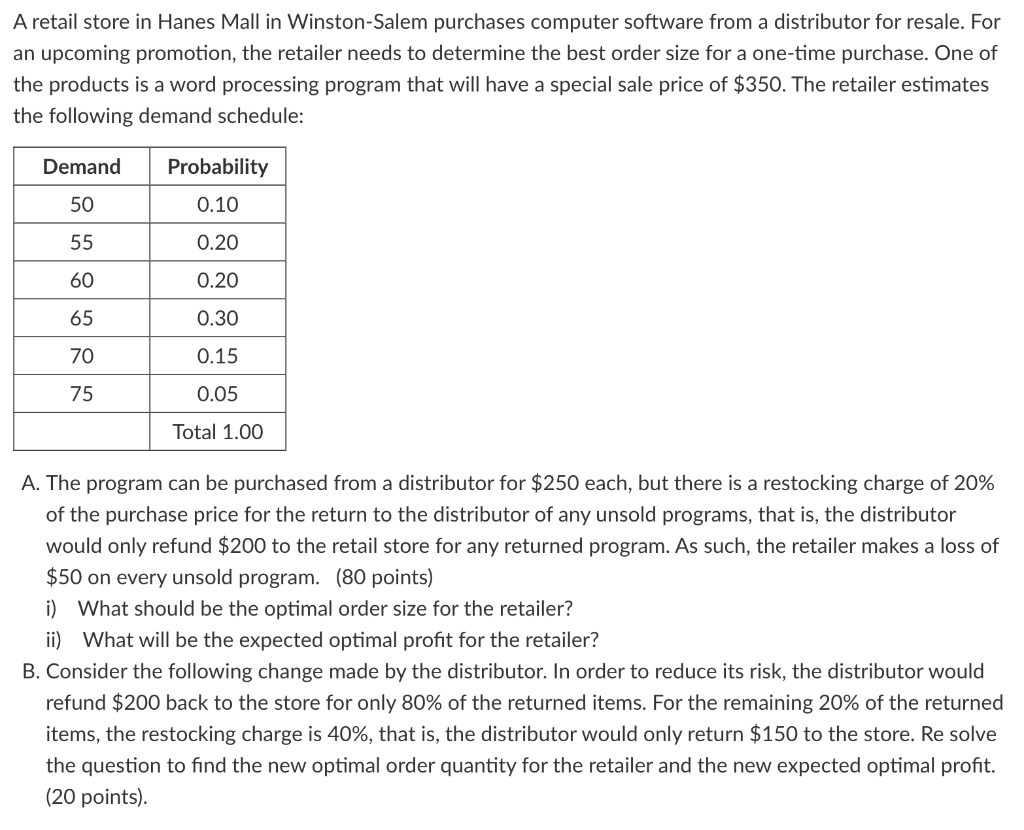 Can I please get some help here? A retail store