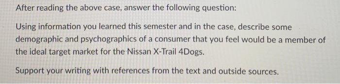 After reading the above case, answer the