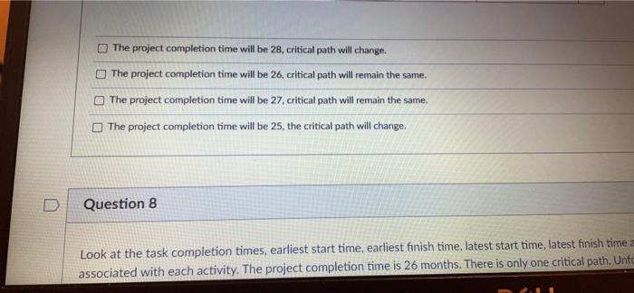 Question Look at the task completion times