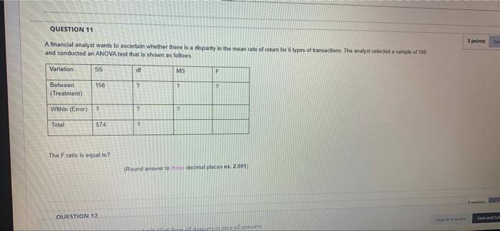 quickly please QUESTION 11 3 points Sur A