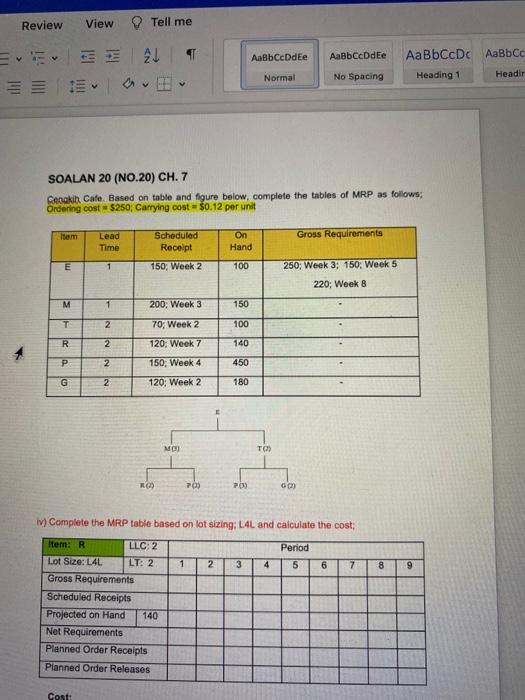 mrp table Tell me 2 AnBbCcDdEe. AaBbCcDdEe Normal