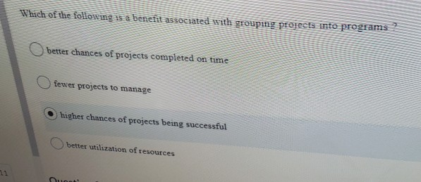 Which of the following is a benefit associated