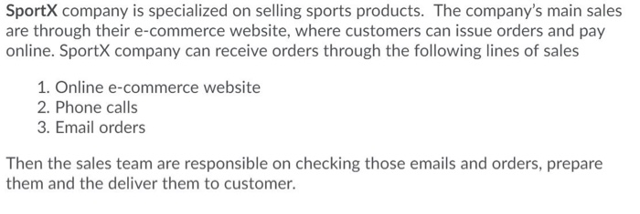 SportX company is specialized on selling sports