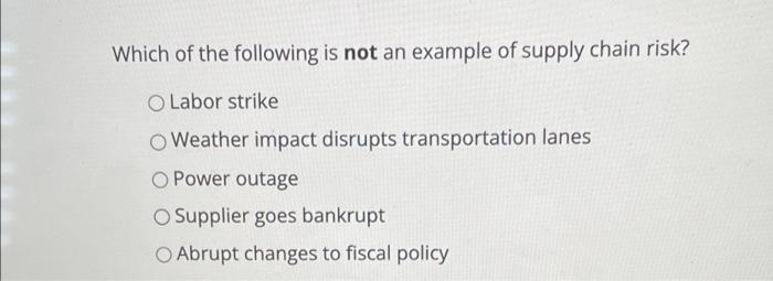 Which of the following is not an example of