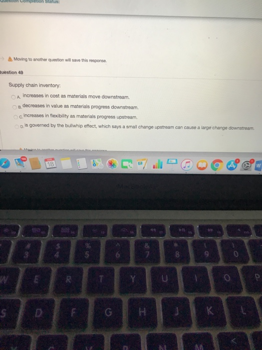 Moving to another question will save this