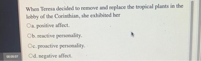 When Teresa decided to remove and replace the