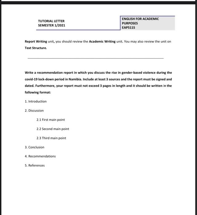 TUTORIAL LETTER SEMESTER 1/2021 ENGLISH FOR