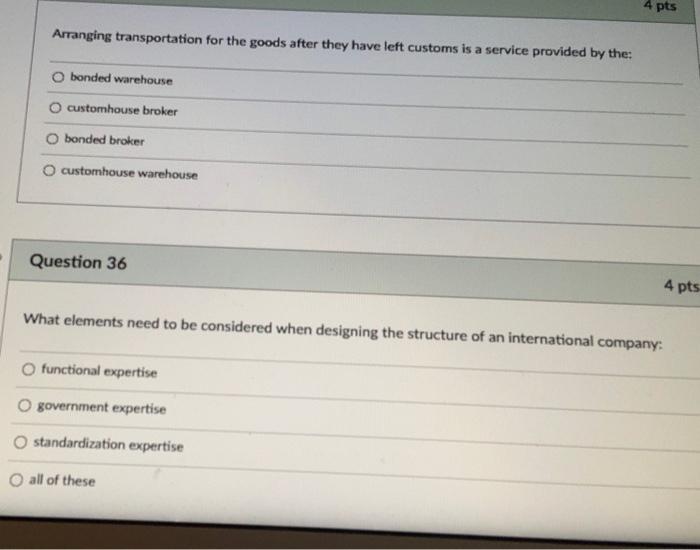 Arranging transportation for the goods after they