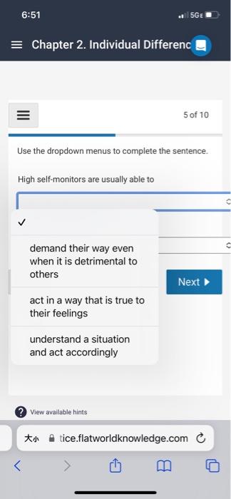 Use the dropdown menus to complete the sentence.