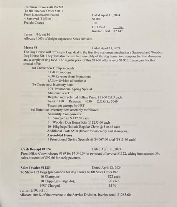 Cheque Purchase Invoice \#FW-04-18 Dated April 2,