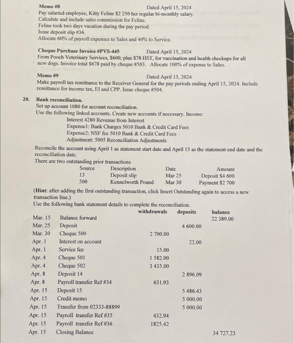 Cheque Purchase Invoice \#FW-04-18 Dated April 2,