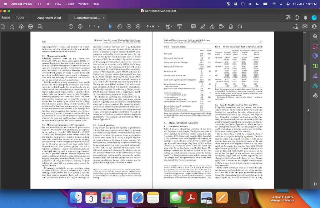 Management Science Journal - Please read and